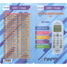 Çilingiroğluavm Maza-Mapp MP-6000 Universal 6000"I 1 Arada Klima Kumandası