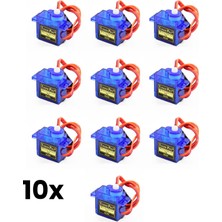 Sensör Modül 10 Adet SG90 9g Mikro Servo Motor 180° Rc Robot Arduino Uyumlu