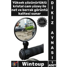 Wintoup #dikizaynası Siyah Şık Tasarım Evrensel Uyumlu Güvenli Sürüş Aksesuar Motor Geniş Açılı Dikiz Aynası