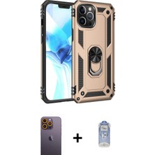 Marsilyan™- iPhone 12 Pro Max Kılıf Ahenk Klasik Koleksiyonu - Siyah Joko Magic 5d Cam + Neon Fosforlu Kamera Lens - Sı