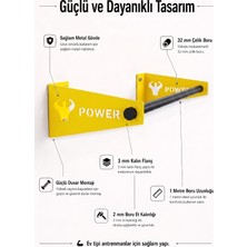 Fatih Metal Dekorasyon Barfiks Aleti - Barfiks Demiri - Barfiks Çubuğu - Demir Bar(Sarı-Siyah) (Power)