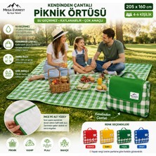Kendinden Çantalı Katlanabilir Çok Amaçlı Piknik Örtüsü Kamp Matı Su Geçirmez 205X160 cm