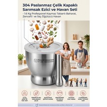 Sarımsak Ezici Sarımsak Havanı 304 Paslanmaz Çelik Baharat Ilaç Ezici 721519