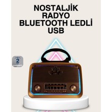 Ronanna Buğz Ahşap Nostaljik Radyo Bluetooth USB Sd Kart Destekli