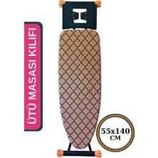 Vaelmont Büyük Boy Damask Desenli Ipli Keçeli Ütü Masası Kılıfı, 55X140CM Ütü Masası ve Aksesuarı
