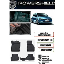 POWERSHIELD Volkswagen Golf 7 2012-2019 Arası Araca Özel Premium 5D Havuzlu Oto Paspas Takımı