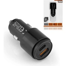 Ronanna Buğz 45W Pd USB Oto Şarj Kafa Hızlı Şarj Çakmaklık Adaptörü, Usb-C ve Usb-A Çıkışlı, iPhone ve Android Uyumlu
