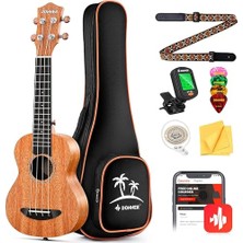 DUC-100 Concert Ukulele Mahogany Ukulele Paketi