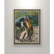 Michu Adolphe Léon Willette – En Vogue. Elysée Monmarte 1891 Poster, Vintage Afiş Duvar Tablosu Çerçevesiz