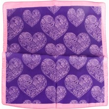 Ronanna Buğz Kalp Desenli Zr Şifon Fular 50*50 cm