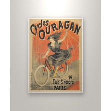 Michu Imp. J. Kossouth – Cycles Ouragan (Ca. 1895) Poster, Vintage Afiş Duvar Tablosu Çerçevesiz
