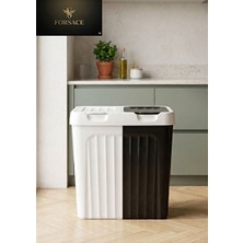 Vaelmont Iki Bölmeli Renkli Çamaşır Sepeti, Banyo ve Çamaşırhane Düzeni Için Ideal