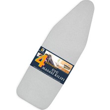 Vaelmont Süngerli ve Lastikli Yanmaz Ütü Masası Kılıfı, Gri, 48X135CM Ütü Masası ve Aksesuarı