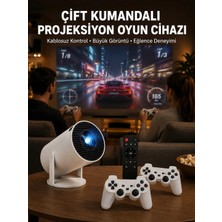 Elivora Kablosuz Mini Projeksiyon Cihazı Oyun ve Film Için Taşınabilir Ev Sineması Yeni Nesil