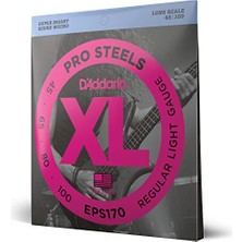 Daddario EPS170 Bas Gitar Tel Seti, Xl, 45-100, Long Scale, Proste