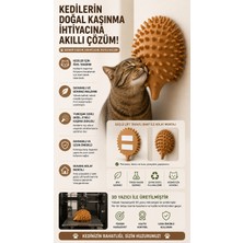 Lotus Creative Duvara Monte Kedi Kaşıma Aparatı Kirpi Tasarımlı 3D Baskı Kendini Kaşıma ve Masaj Oyuncağı