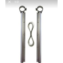UltraNova Vaelmont Alüminyum Bağlantılı Yuvarlak Balkon Çamaşır Askısı, 50MM Çamaşır Kurutmalık