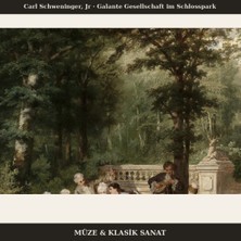 Michu Carl Schweninger, Jr – Galante Gesellschaft Im Schlosspark Poster, Figüratif Duvar Tablosu