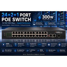 Combo 24+2+1 Sfp Poe Switch 10/100/1000MBPS 300W Gigabit