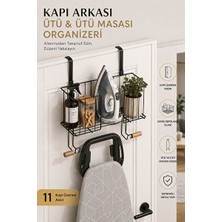 Vaelmont Kapı Arkası Ütü Askısı ve Organizer, Kolay Montaj ve Düzen Ütü Masası ve Aksesuarı