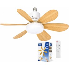 Ronanna Buğz Tavan Vantilatörü ve LED Avize - Uzaktan Kumandalı - 6 Kanatlı - 52 cm