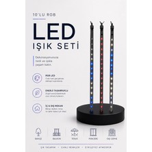 Ronanna Buğz Rgb LED Dış ve Iç Mekan Süsleme Işığı 10 Çubuklu Şerit