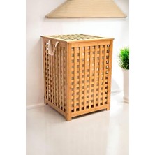 Vaelmont Bambu Oyuncak ve Kirli Çamaşır Sepeti, 58X40 Cm, Doğal ve Hafif Tasarım