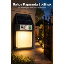Ronanna Buğz Güneş Enerjili Sensörlü Solar Aplik Dış Mekan Kapı Bahçe Teras Duvar Aydınlatma