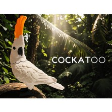 Maya 3d Studio Realistik  Cockatoo  Papağanı 3D Dekoratif Figür