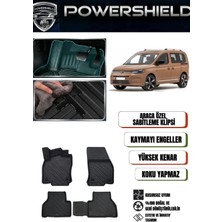 POWERSHIELD  Volkswagen Caddy 2020 ve Sonrası Uyumlu Araca Premium Özel 5D Havuzlu Oto Paspas Takımı