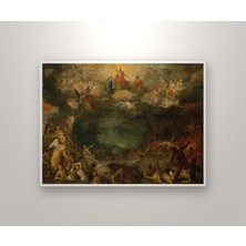 Michu Jan Brueghel The Elder – The Last Judgement 1601 Poster, Dini Sanat Duvar Tablosu Çerçevesiz