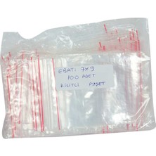 Hobibahçem Kilitli Naylon Torba Poşet 7x9 cm Şeffaf 100 Adet 1 Paket