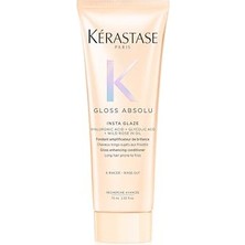 Kérastase Gloss Absolu Insta Glaze Saç Kremi, Tüm Saç Tipleri Için Parlaklık Arttırıcı Saç Kremi, Glikolik Asitli, Hyaluronik Asit ve Yabani Gül, 75 ml