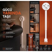 Azurtech 3’lü USB Girişli Uzatma Prizi 3580W | Duvara Monte Kablolu Çoklu Priz | Aşırı Akım Korumalı Ev & Ofis Prizi