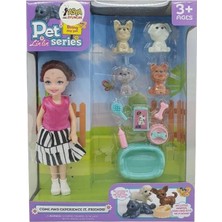 Die Grup Pet Shop - Bebekli Köpek Bakım Seti - 7722-3 - Esmer