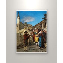Michu Luigi Novarese – Hochzeitsgesellschaft In Den Bergen Der Gemeinde Pragelato Poster Duvar Tablosu