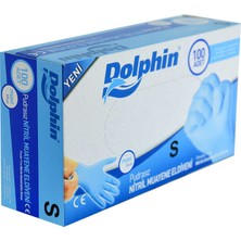 Hobibahçem Pudrasız Mavi Nitril Eldiven Küçük Boy (S) 100 Lü Paket