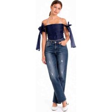 Novent Slim Fit Dar Paça Kadın Jean Pantolon