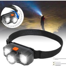 USB Şarjlı LED Kafa Lambası High Power Ipx5 Su Geçirmez Cob Xpe Baş Feneri Kamp Balıkçılık Yürüyüş Av Feneri