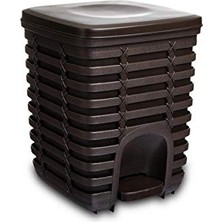 Palm Pedallı Çöp Kovası, Kahverengi, 9 Lt