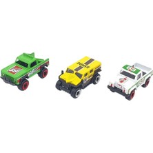 Die Grup 3'lü Araba Off-Road Seti - Die Cast - DS045