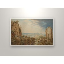 Michu Carl Ludwig Frommel – A View Of Rome From The Palatine 1813 Poster, Manzara Duvar Tablosu Çerçevesiz