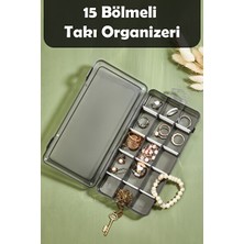Teknotrust Orvessa Şeffaf Siyah Takı Kutusu, Ayarlanabilir Bölmeli ve Düzenli Saklama Makyaj & Takı Organizeri