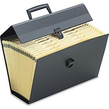 Portafile Expanding Organizer With 19 Pockets, Letter, Black