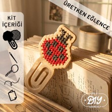 Etamina Gardemina Serisi: Uğur Böceği Etamin Çarpı İşi Kitap Ayracı- Yeni Başlayanlar İçin Hobi Seti