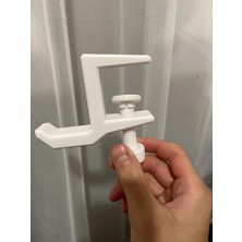 Aesco Ayarlanabilir Sıkıştırmalı Masaüstü Kulaklık Tutucu Stand (Beyaz)
