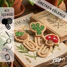 Etamina Gardemina Serisi: Botanik 3'lü Kitap Ayracı Etamin Çarpı İşi - Yeni Başlayanlar İçin Hobi Seti
