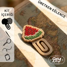 Etamina Gardemina Serisi: Karpuz Etamin Çarpı İşi Kitap Ayracı- Yeni Başlayanlar İçin Hobi Seti