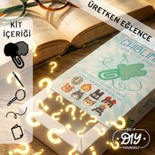 Etamina Ghiblimina Serisi: Sürpriz 8-Bit Pixel Art Çarpı İşi Kitap Ayracı Kiti- Minimalist Karakter Tasarımlı Hobi Seti