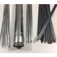 Aesco Mobilreyon - Mangal Seti 60CM - 10 Adana Kebap Şiş Silme Demir, 10 Ciğer, 10 Kuşbaşı,1 Şiş Kabı